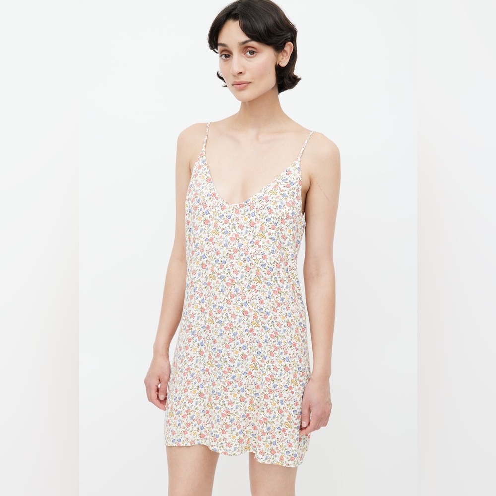 Reformation Ventura Dress in White Floral